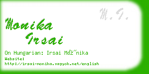 monika irsai business card